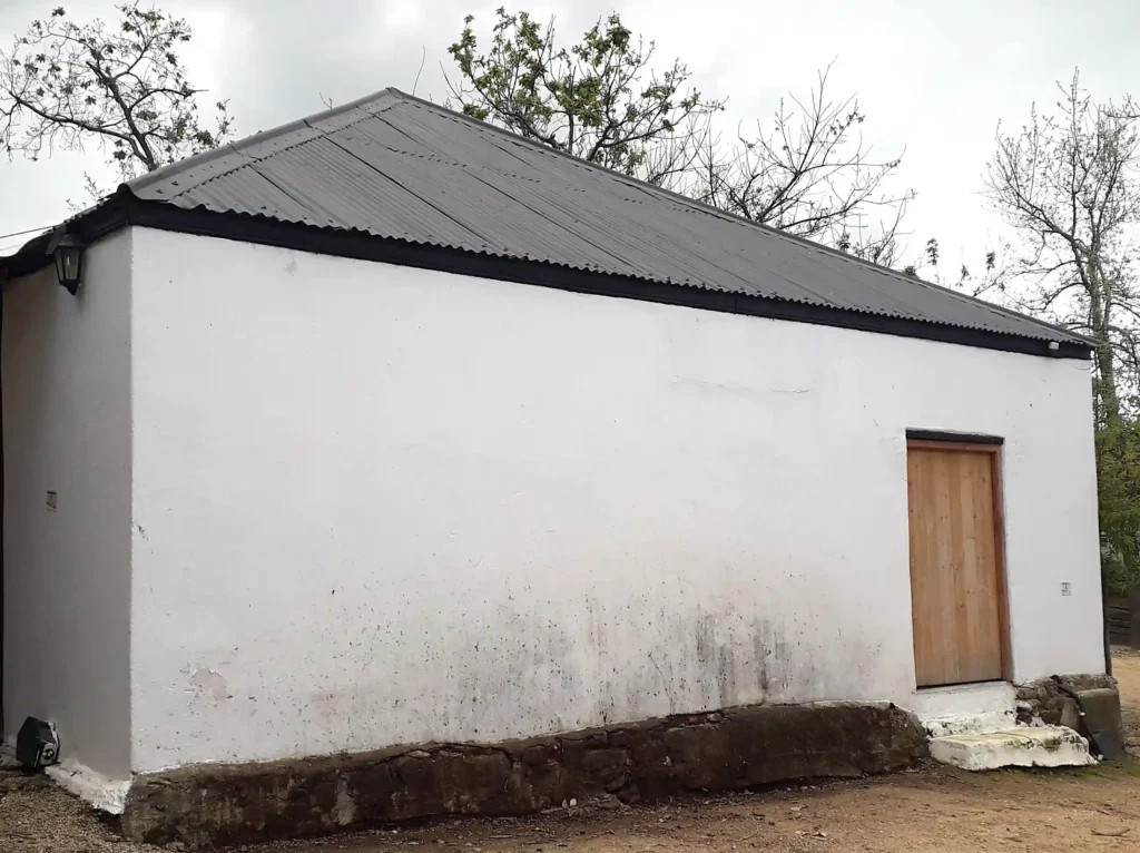 Old barn with stone foundations