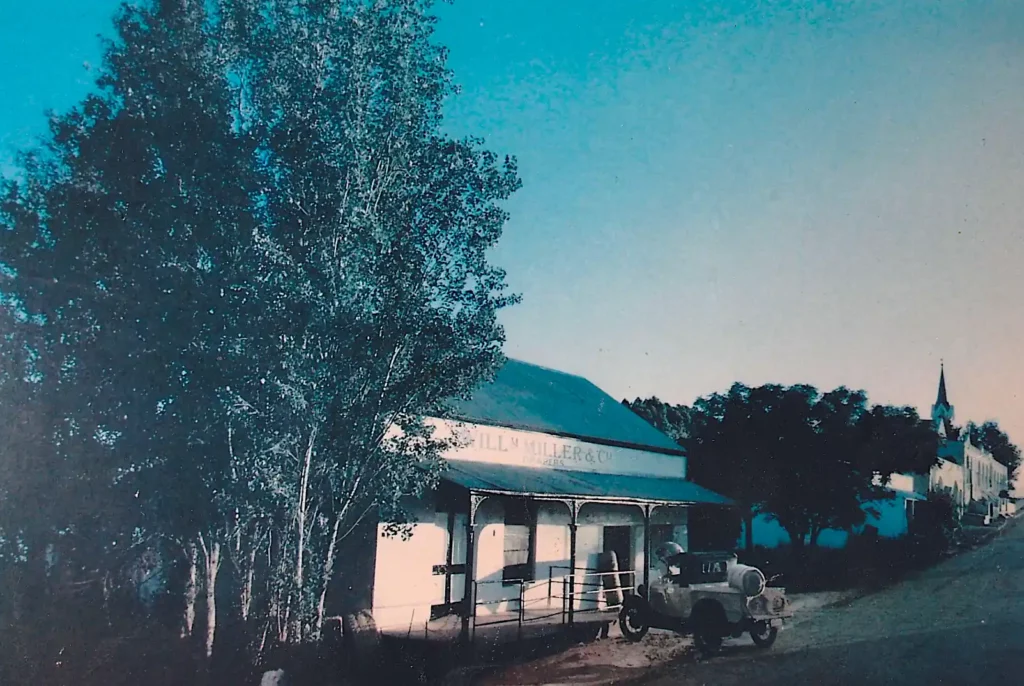 Vintage photograph of Will Millers & Co. Drapers shop in Riebeek Kasteel